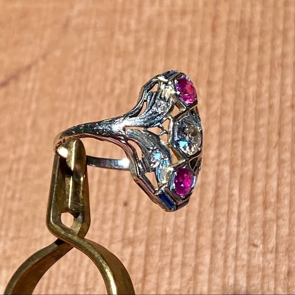 18k DIAMOND RUBY RING 6 - Picture 11 of 15